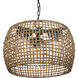 Piper 3 Light 19.13 inch Natural Black Outdoor Pendant